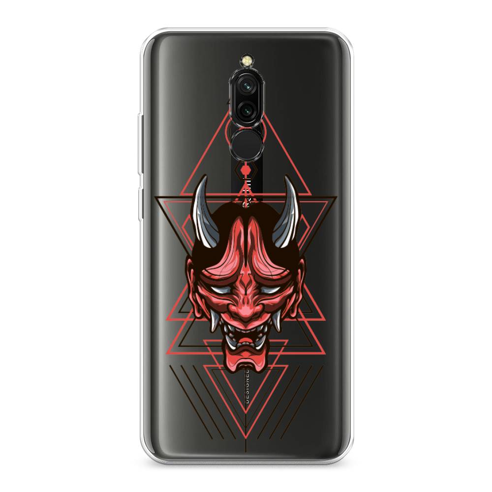 

Чехол для Xiaomi Redmi 8 "Hanya Oni mask", Серый;красный;черный, 37150-4