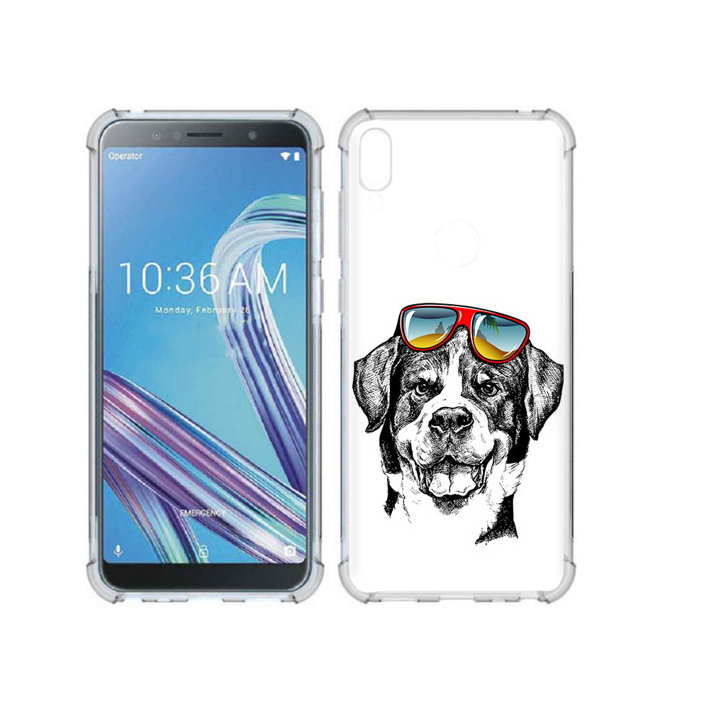 

Чехол MyPads Tocco для Asus ZenFone Max Pro (ZB602KL) счастливая собака, Прозрачный, Tocco