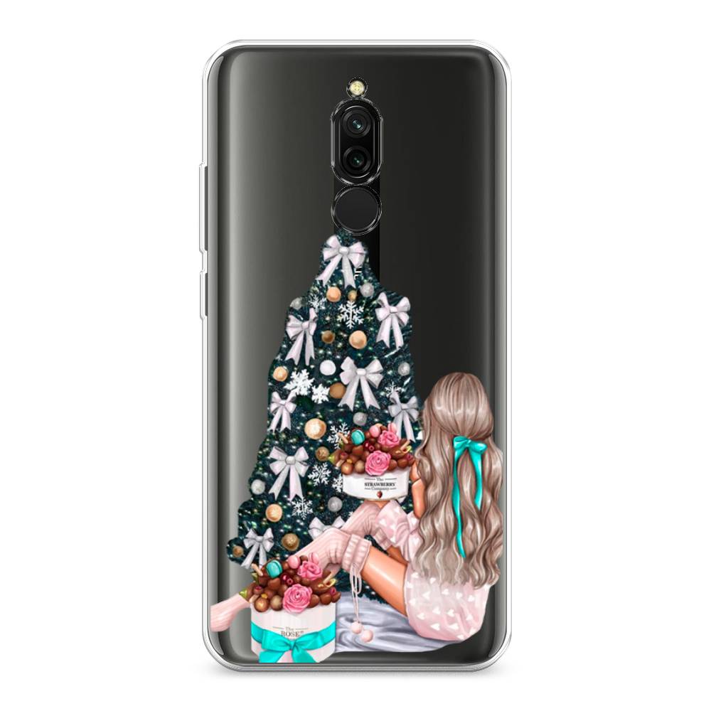 

Чехол для Xiaomi Redmi 8 "New Year", Зеленый;бежевый;голубой, 37150-5