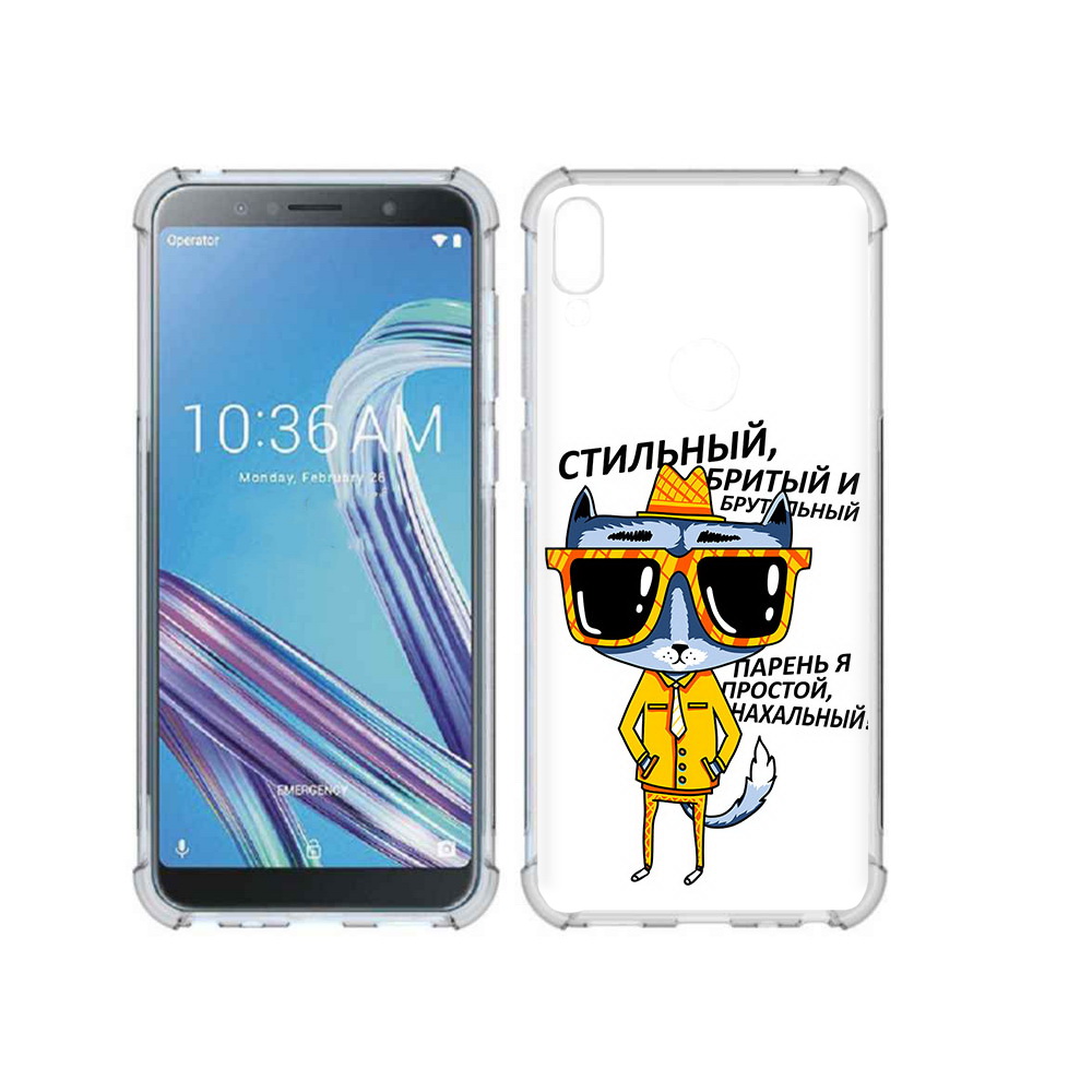 

Чехол MyPads Tocco для Asus ZenFone Max Pro (ZB602KL) стильный кот, Прозрачный, Tocco