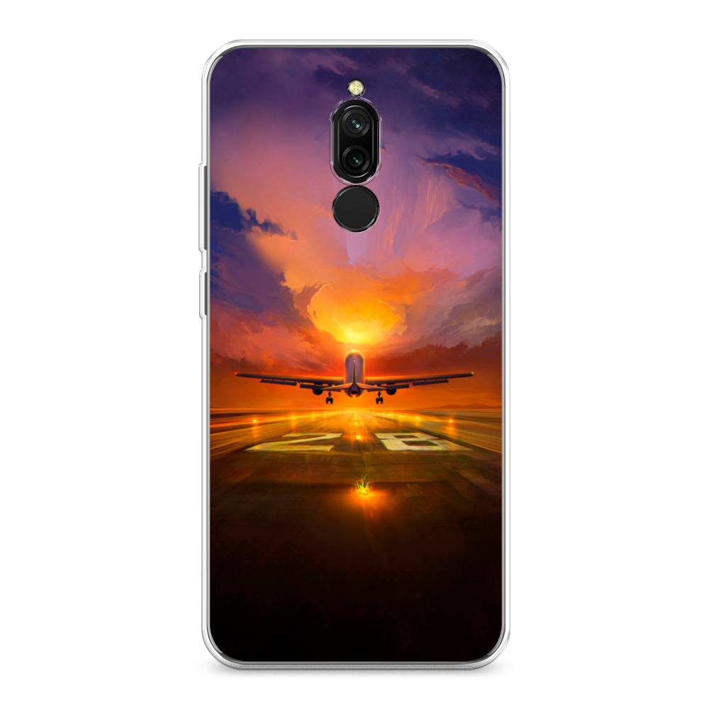 

Чехол для Xiaomi Redmi 8 "Самолет на посадке", Оранжевый;синий, 37150-6