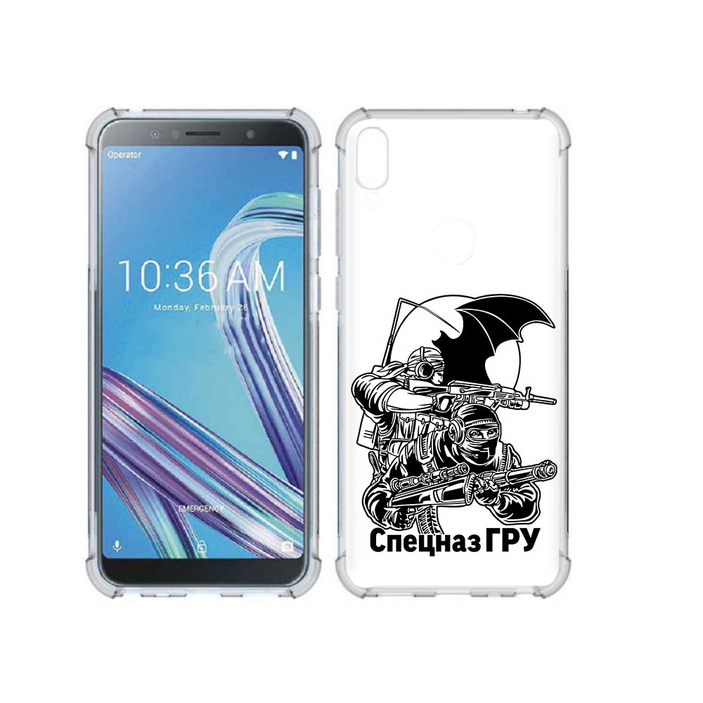

Чехол MyPads Tocco для Asus ZenFone Max Pro (ZB602KL) спецназ гру, Прозрачный, Tocco