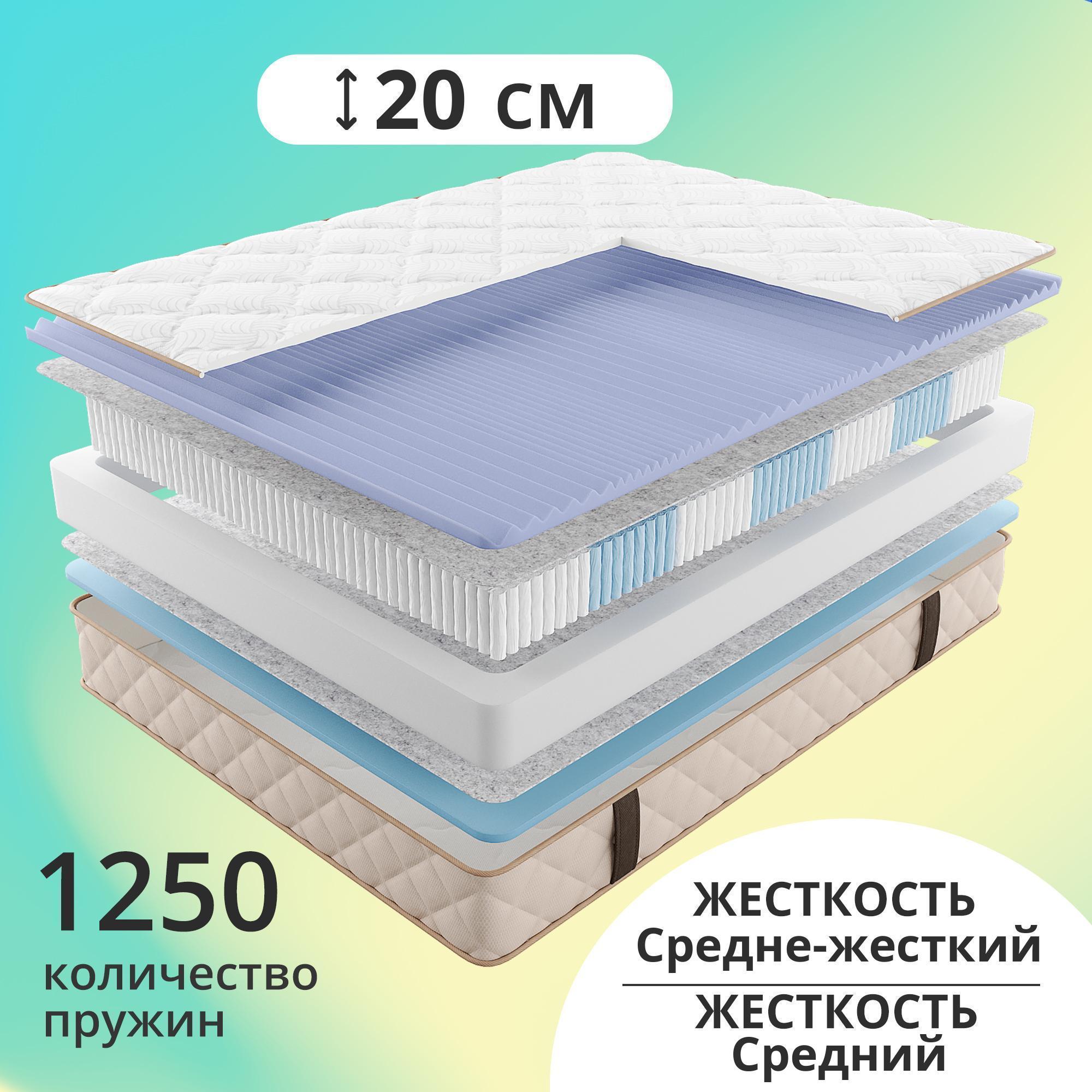 

Матрас с независимыми пружинами CityFlex Lindome 90x190, Бежевый, Lindome