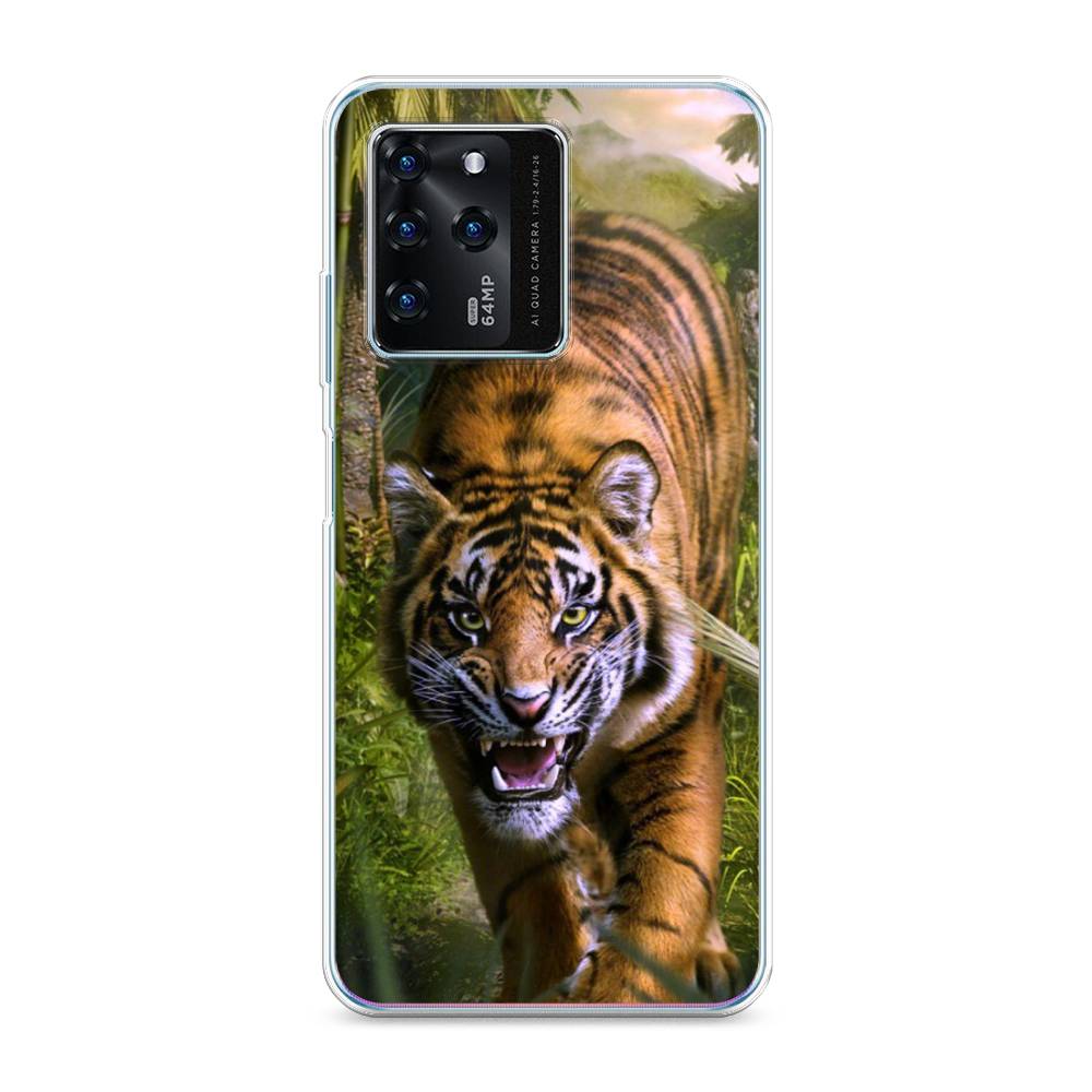 

Чехол на ZTE Blade V30 "Тигр в джунглях 2", Оранжевый;зеленый, 135350-1