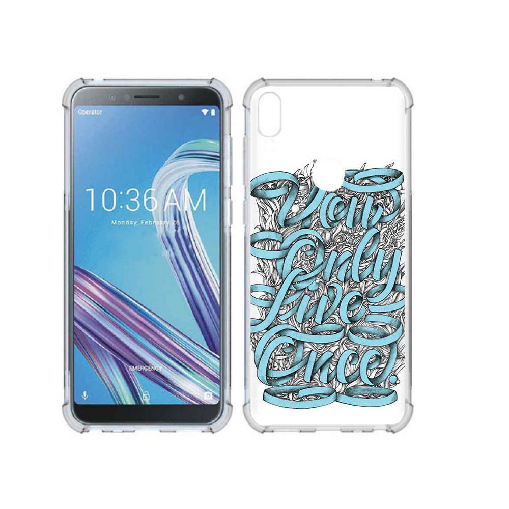 

Чехол MyPads Tocco для Asus ZenFone Max Pro (ZB602KL) слова из ленты абстракция, Прозрачный, Tocco