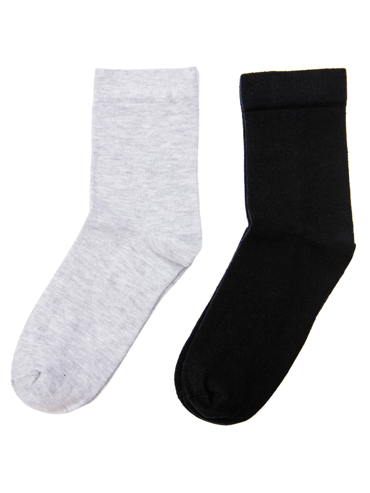 Носки трикотажные для мальчиков PlayToday, 2 пары в комплекте, серый меланж,черный, 34-36