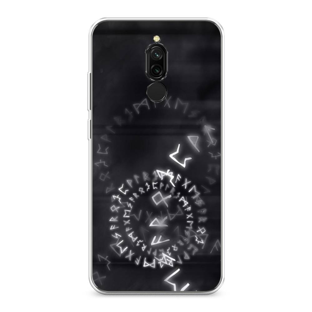 

Чехол для Xiaomi Redmi 8 "Руны", Серый;черный, 37150-3