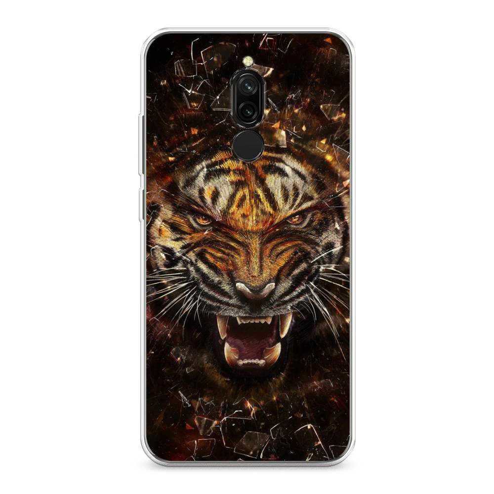 

Чехол для Xiaomi Redmi 8 "Тигр осколки", Оранжевый;серый;черный, 37150-1