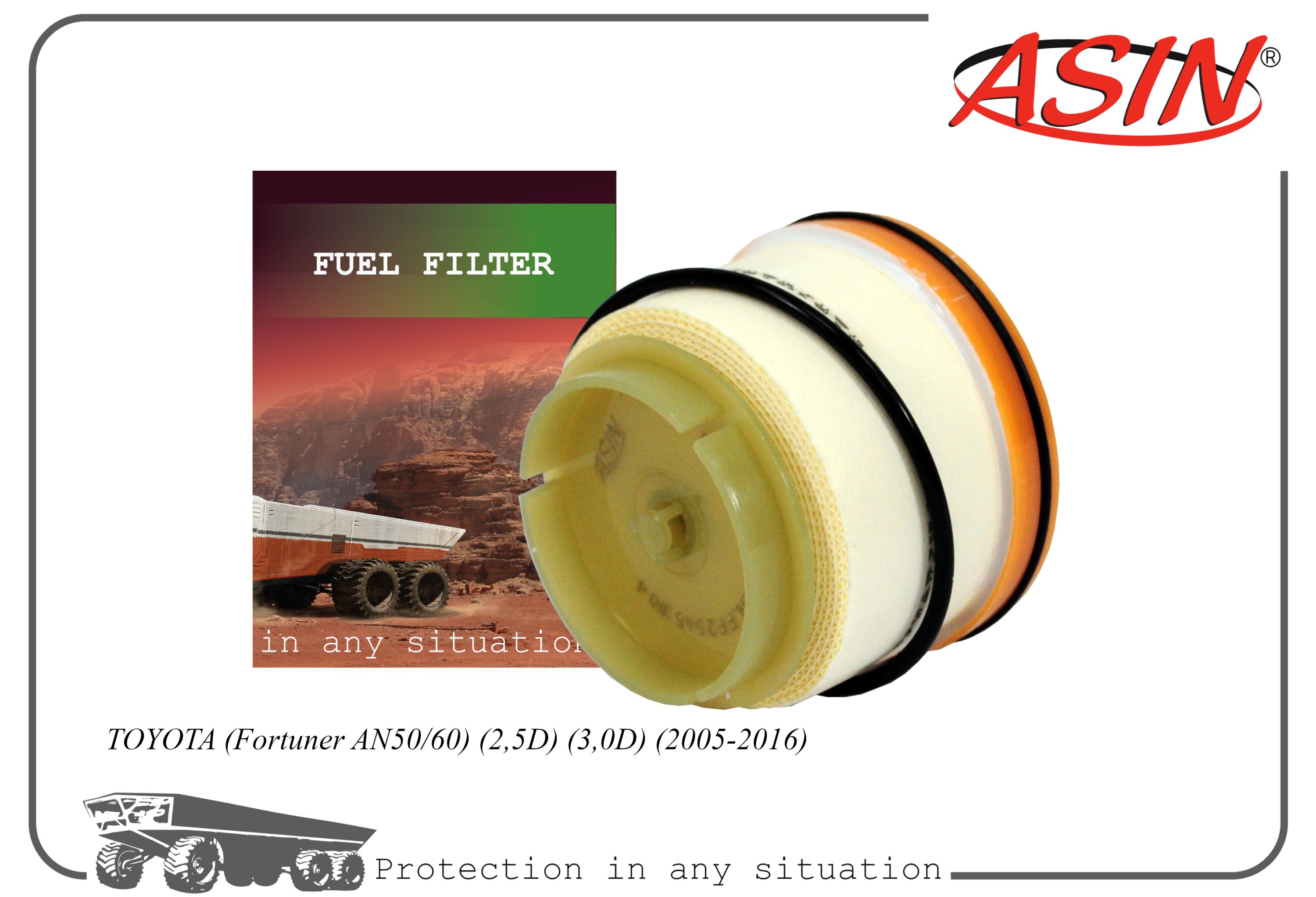 Фильтр топливный ASIN 23390-YZZA1/ASIN.FF2546 для TOYOTA Fortuner AN50/60 2,5D 3,0D 2005-2