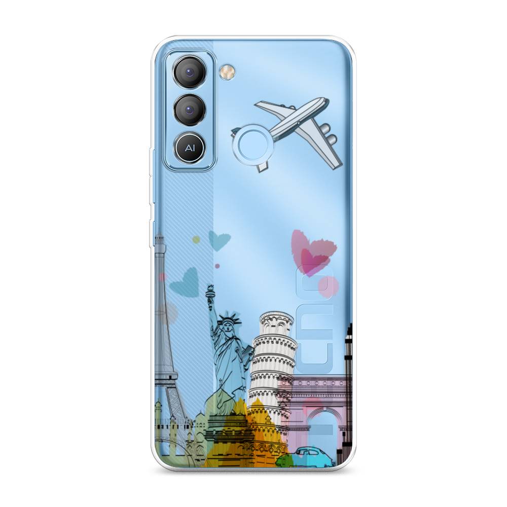 

Чехол Awog на Tecno POP 5 LTE "Самолет путешествий", Желтый, 303050-10