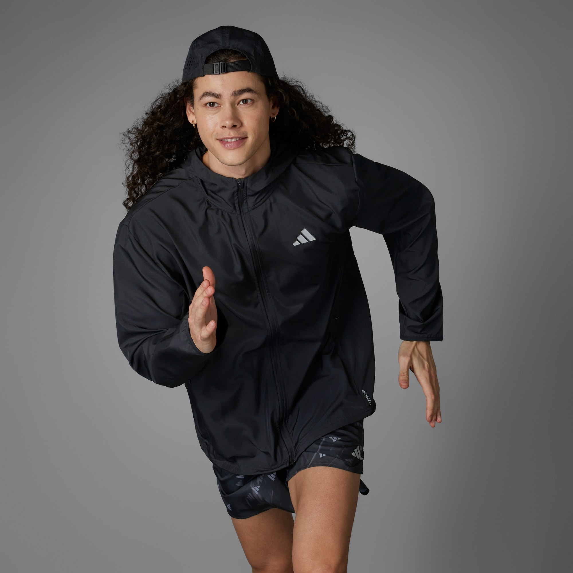 

Ветровка мужская adidas RUN IT JACKET черная 2XL, Черный, RUN IT JACKET