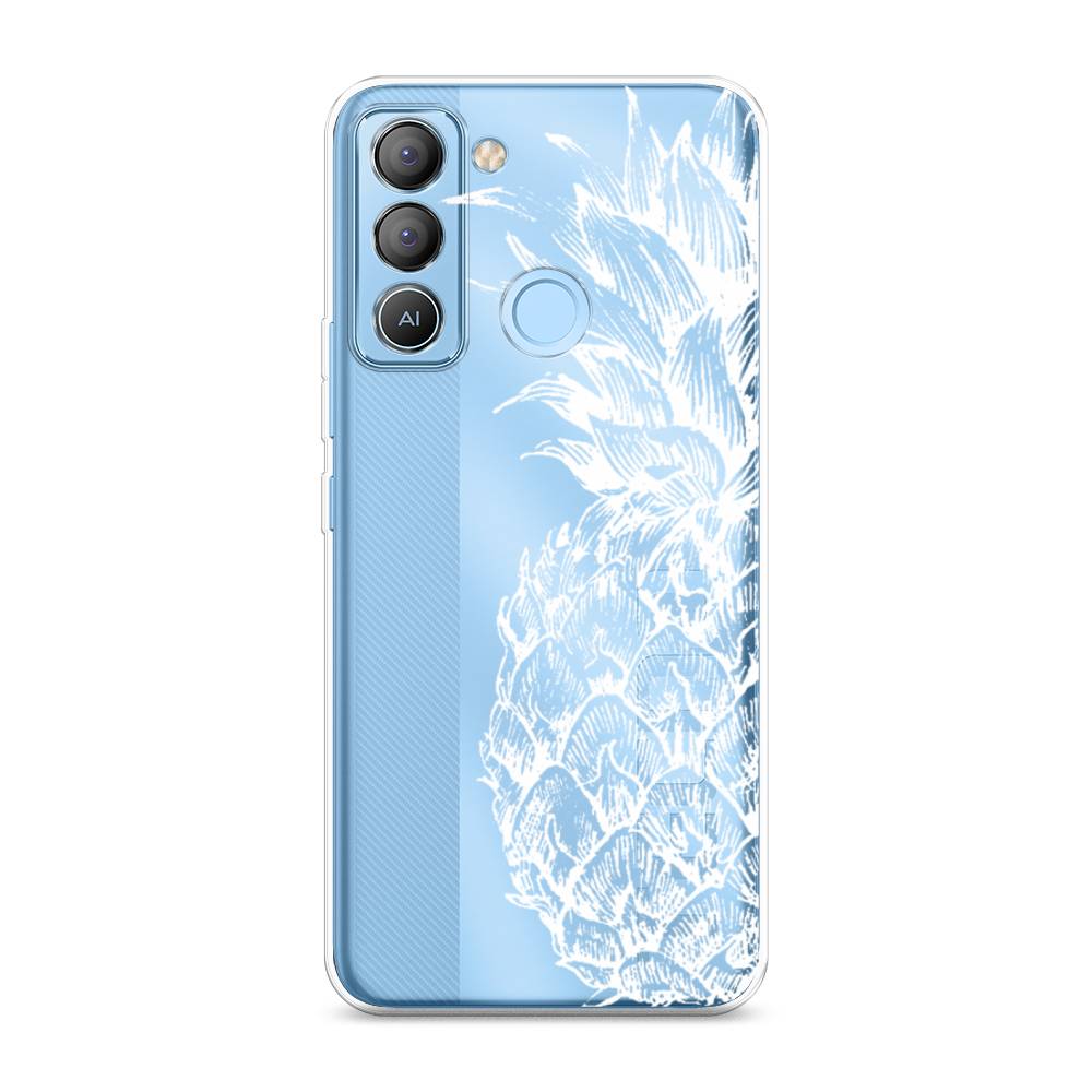 

Чехол Awog на Tecno POP 5 LTE "Ананас графика белая", Белый, 303050-10