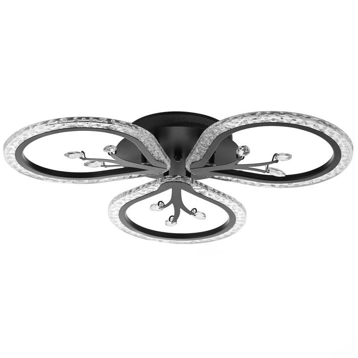 

Люстра с ПДУ 1534/3BK LED 72Вт 3000-6000К диммер черный 56х56х8 см