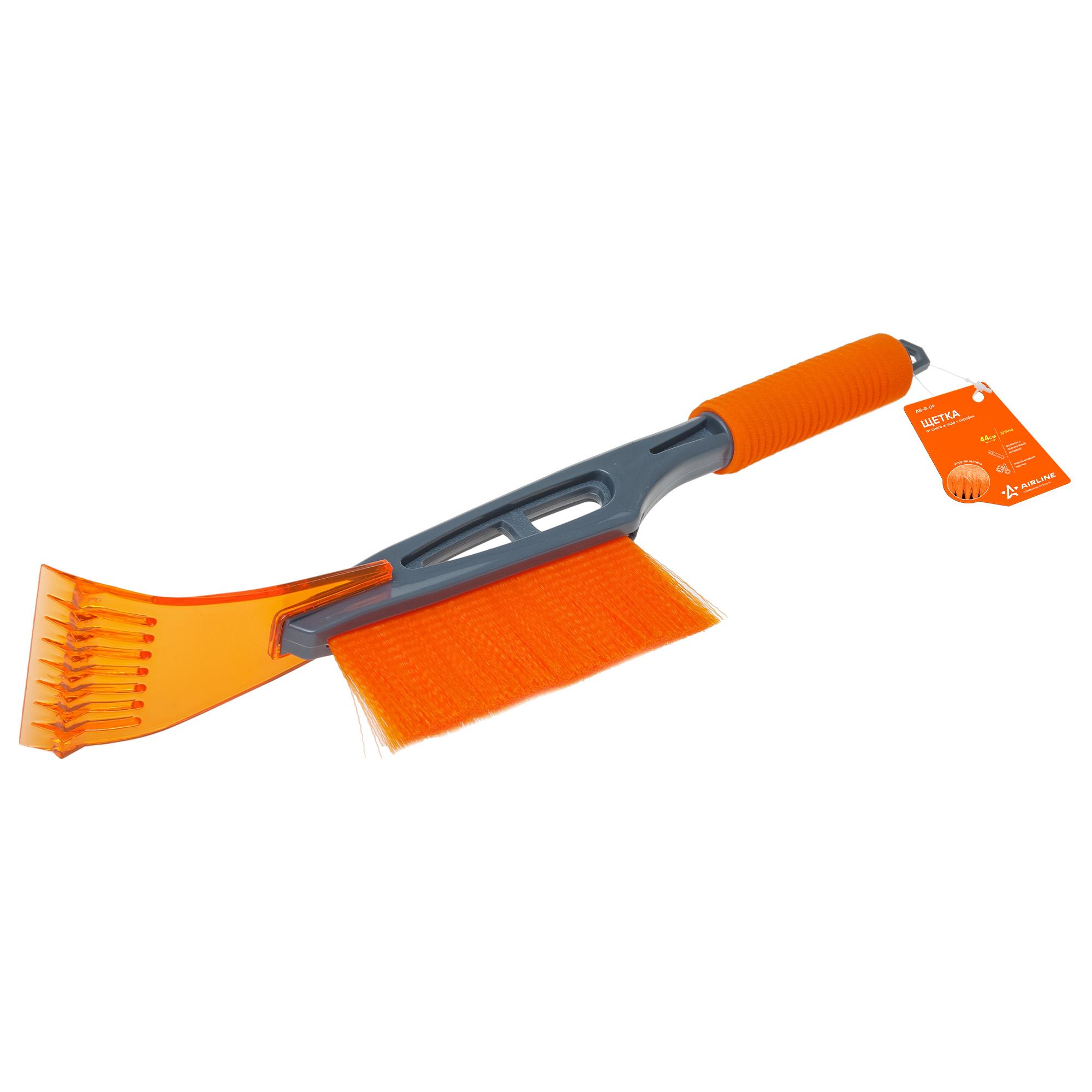 Щетка от снега и льда + скребок (44 см) AIRLINE AB-R-09