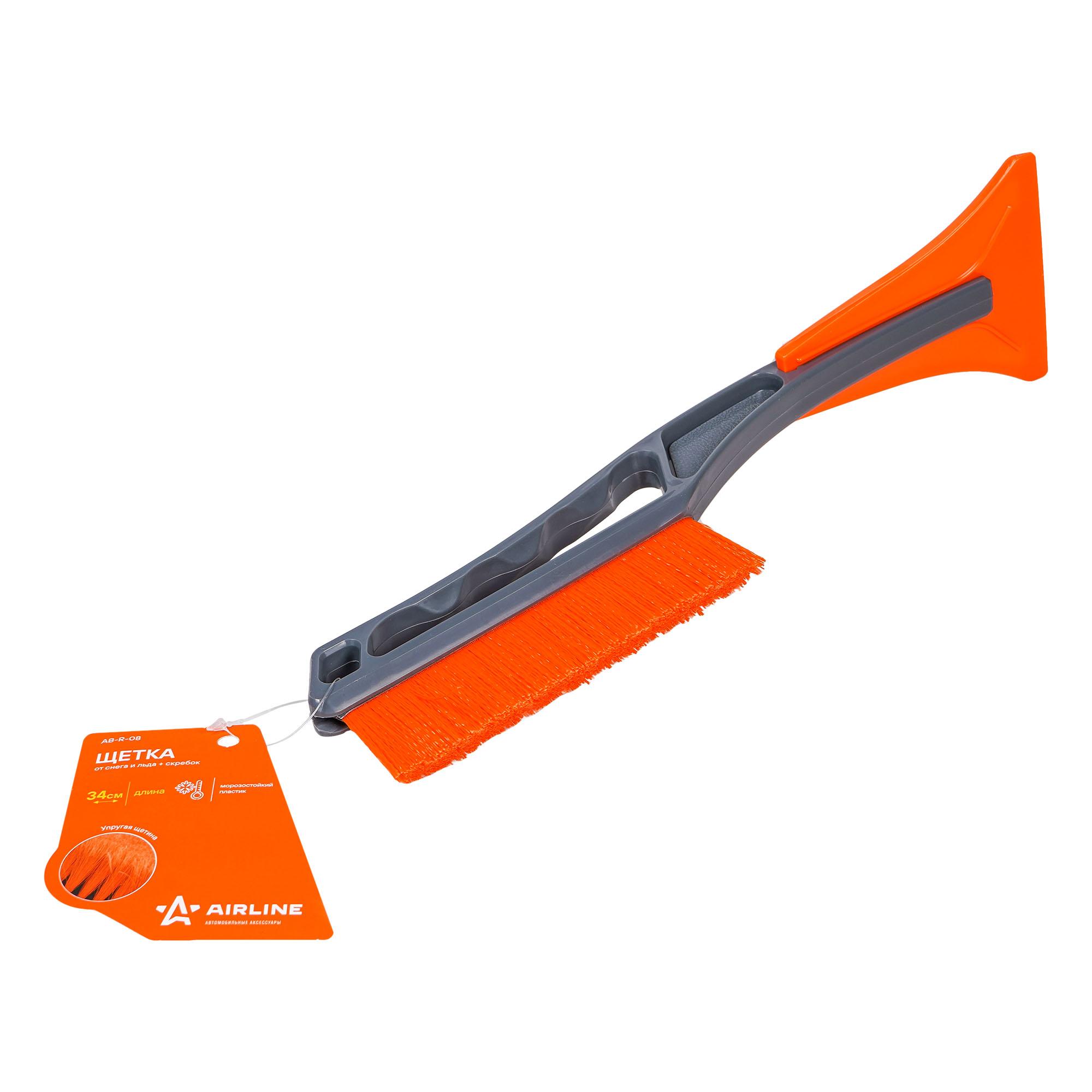 Щетка от снега и льда + скребок (34 см) AIRLINE AB-R-08