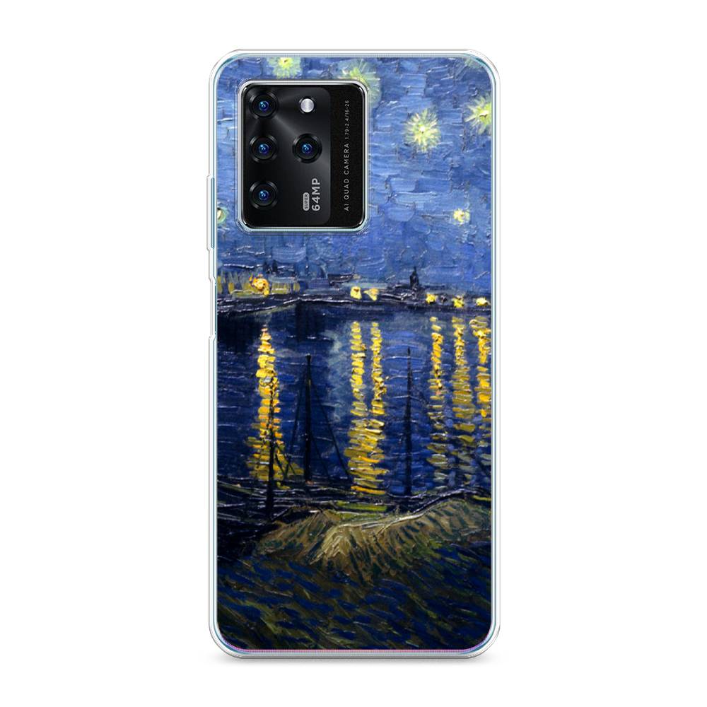 

Чехол на ZTE Blade V30 "Звездная ночь над Роной", Синий;желтый, 135350-4