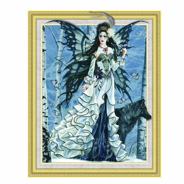 

Алмазная мозаика Фея с волком 200738839 без подрамника 40x50см, Фея с волком