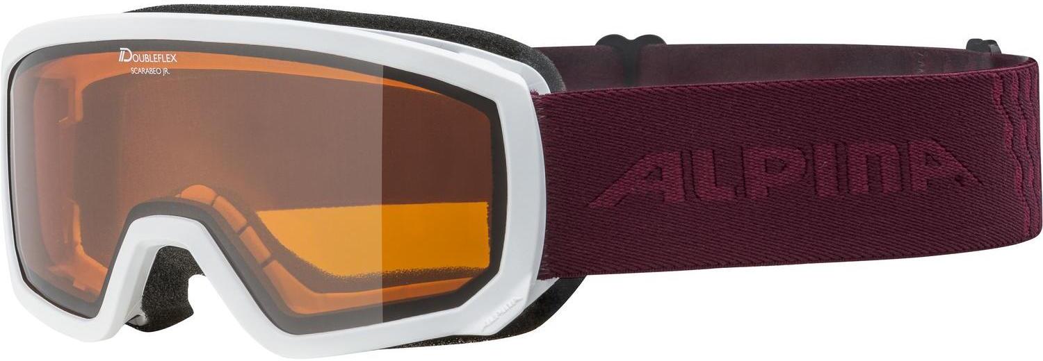 

Очки Горнолыжные Alpina 2021-22 Scarabeo Jr. Dh White/Cassis Zyl., Scarabeo Jr. Dh
