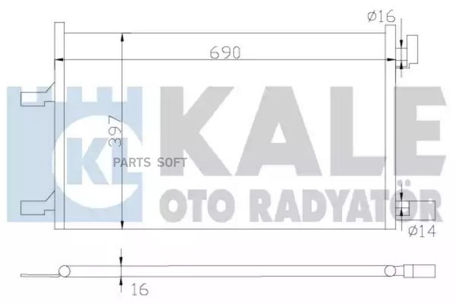 

Радиатор кондиционера Opel Astra J/Astra J GTC/Astra J Sports Tourer 09>19 KALE 385300