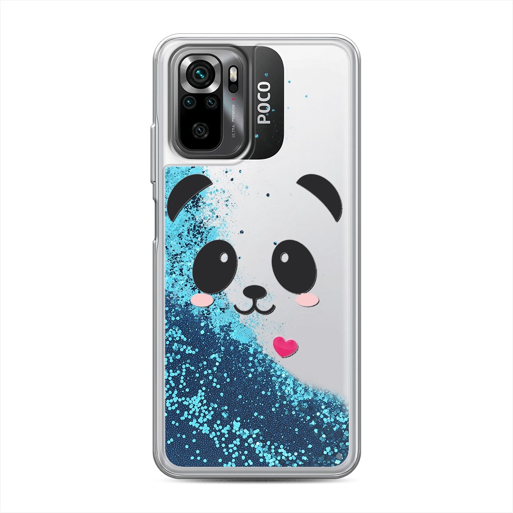 

Чехол Awog на Xiaomi Redmi Note 10/10S/Poco M5s "Влюбленный панда контур", Черный, 316293-1