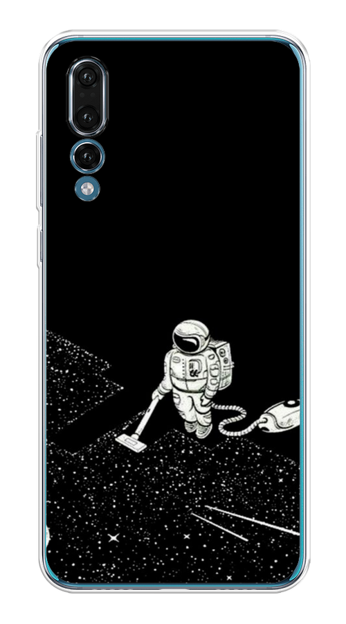 

Чехол Awog на Huawei P20 Pro "Космонавт с пылесосом", Белый, 65050-4