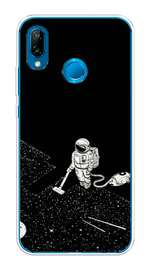 

Чехол Awog на Huawei P20 Lite "Космонавт с пылесосом", Белый, 64450-4