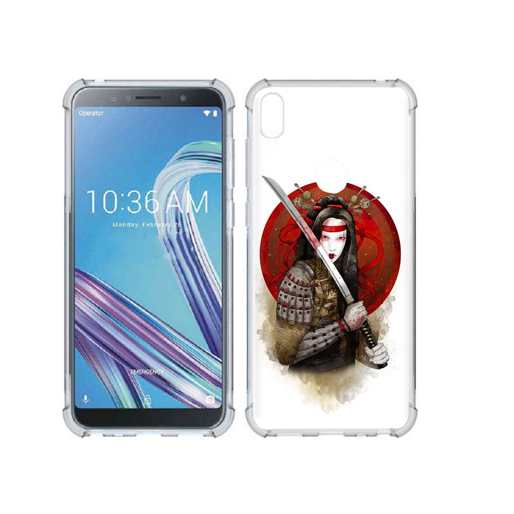 

Чехол MyPads Tocco для Asus ZenFone Max Pro (ZB602KL) рисованная девушка с катаной, Прозрачный, Tocco