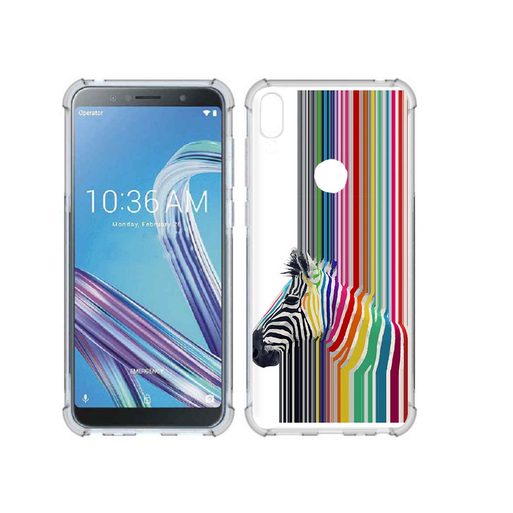 Чехол MyPads Tocco для Asus ZenFone Max Pro (ZB602KL) радужная зебра