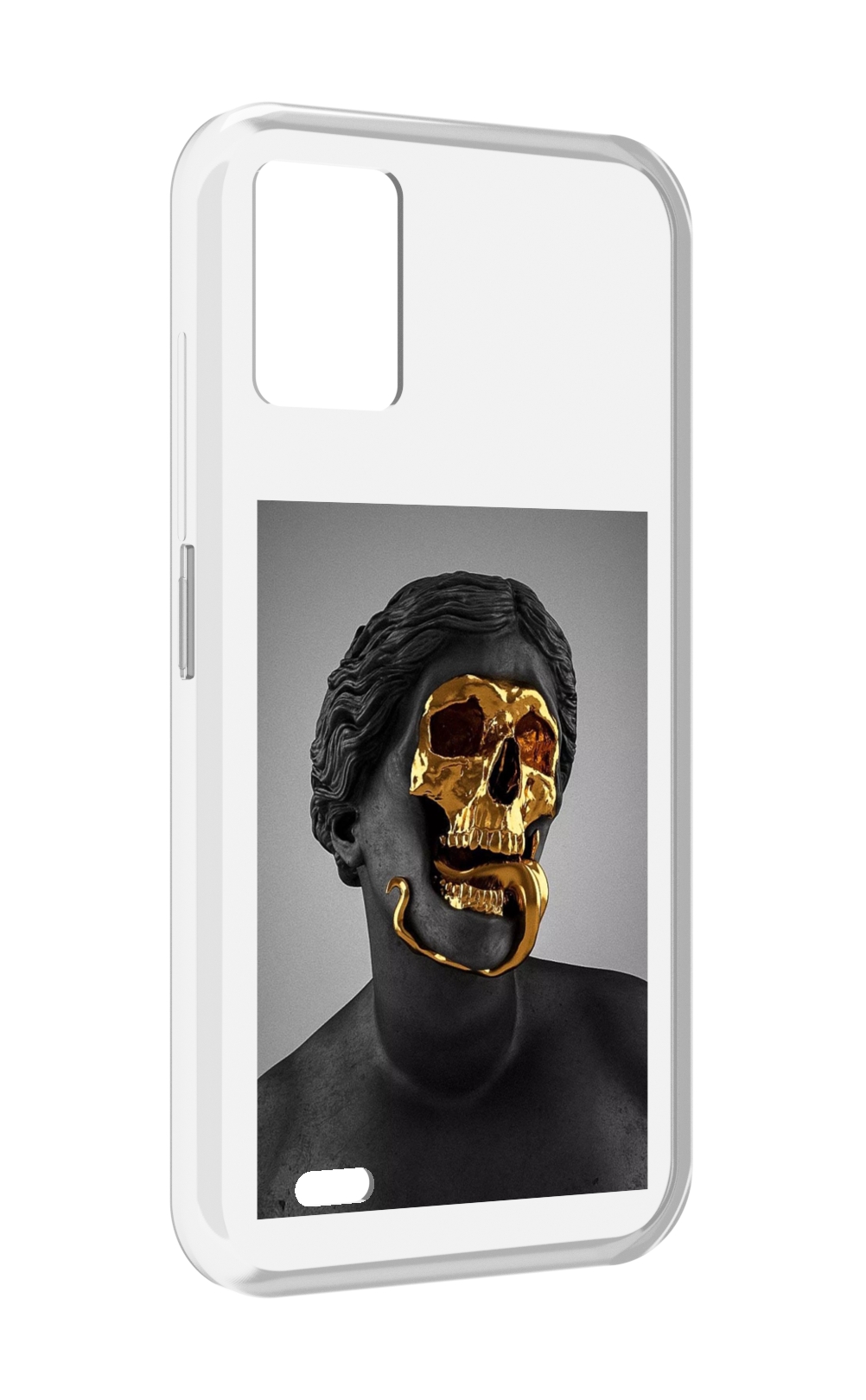 

Чехол MyPads золотой череп в статуе для UMIDIGI Bison 1, Прозрачный, Tocco