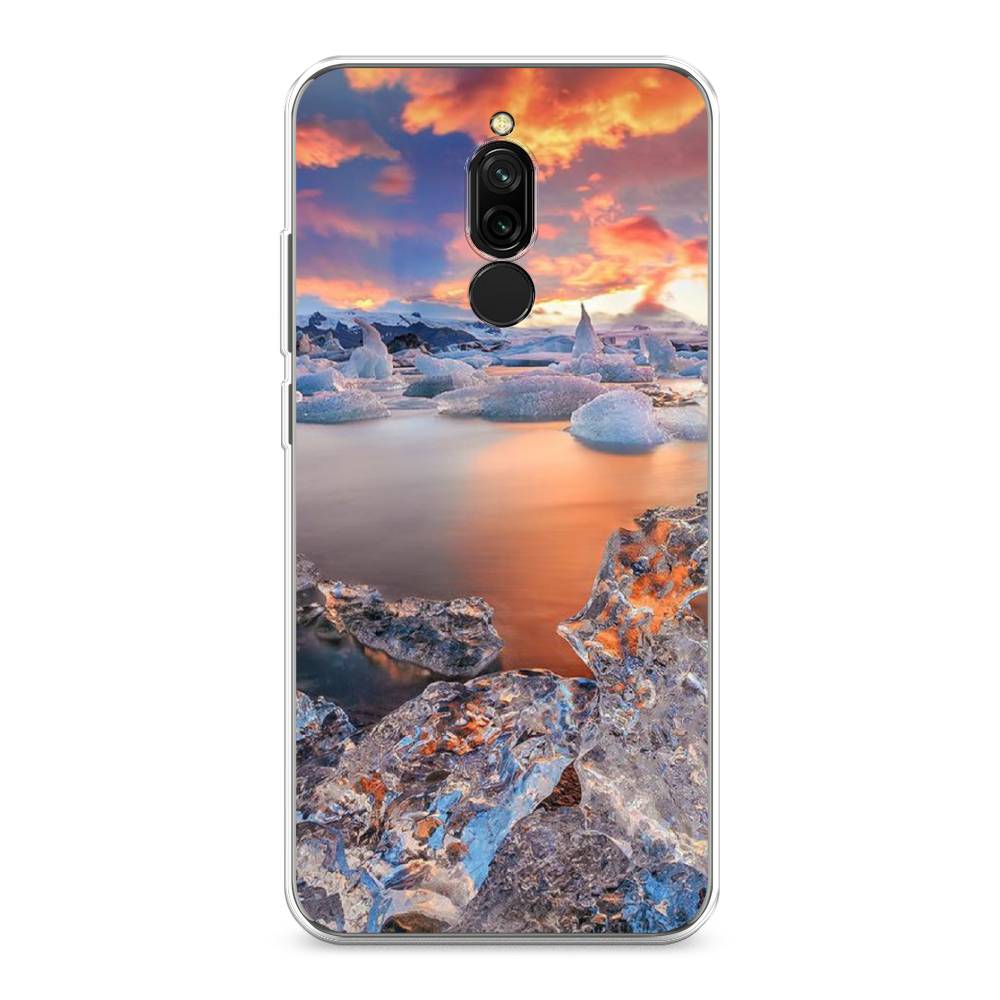 

Чехол для Xiaomi Redmi 8 "Ледники", Синий;оранжевый, 37150-2