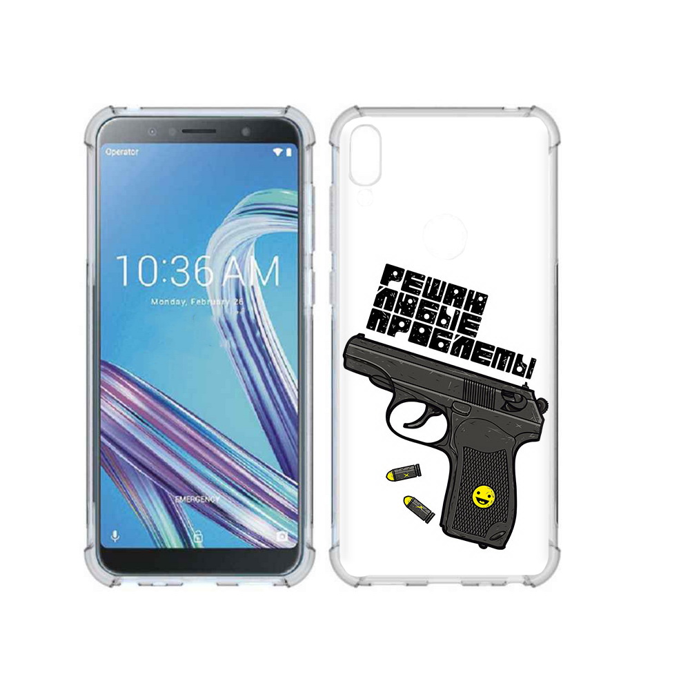 Чехол MyPads Tocco для Asus ZenFone Max Pro (ZB602KL) пистолет против проблем