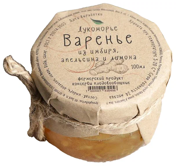 

Варенье Имбирь с апельсином и лимоном 100 мл