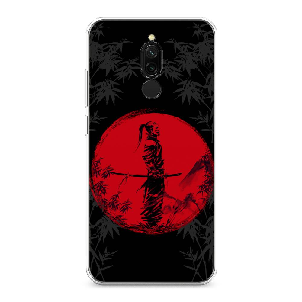 

Чехол для Xiaomi Redmi 8 "Самурай на красном фоне", Черный;красный;серый, 37150-4