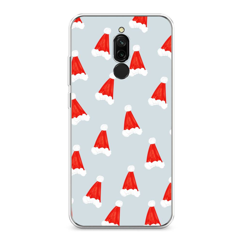 

Чехол для Xiaomi Redmi 8 "Новогодние шапочки", Белый;красный;серый, 37150-5