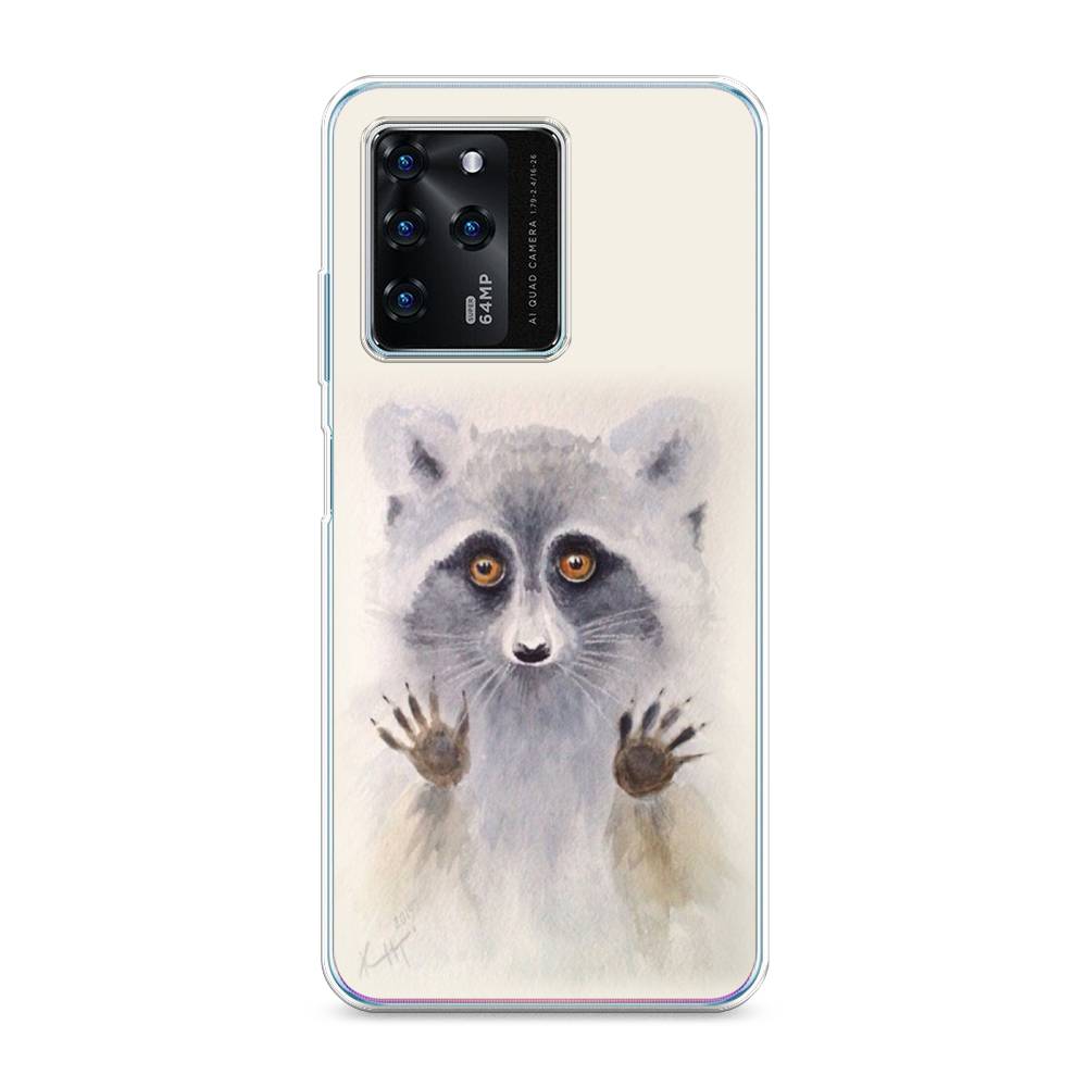 

Чехол на ZTE Blade V30 "Енот за стеклом", Бежевый;серый, 135350-4