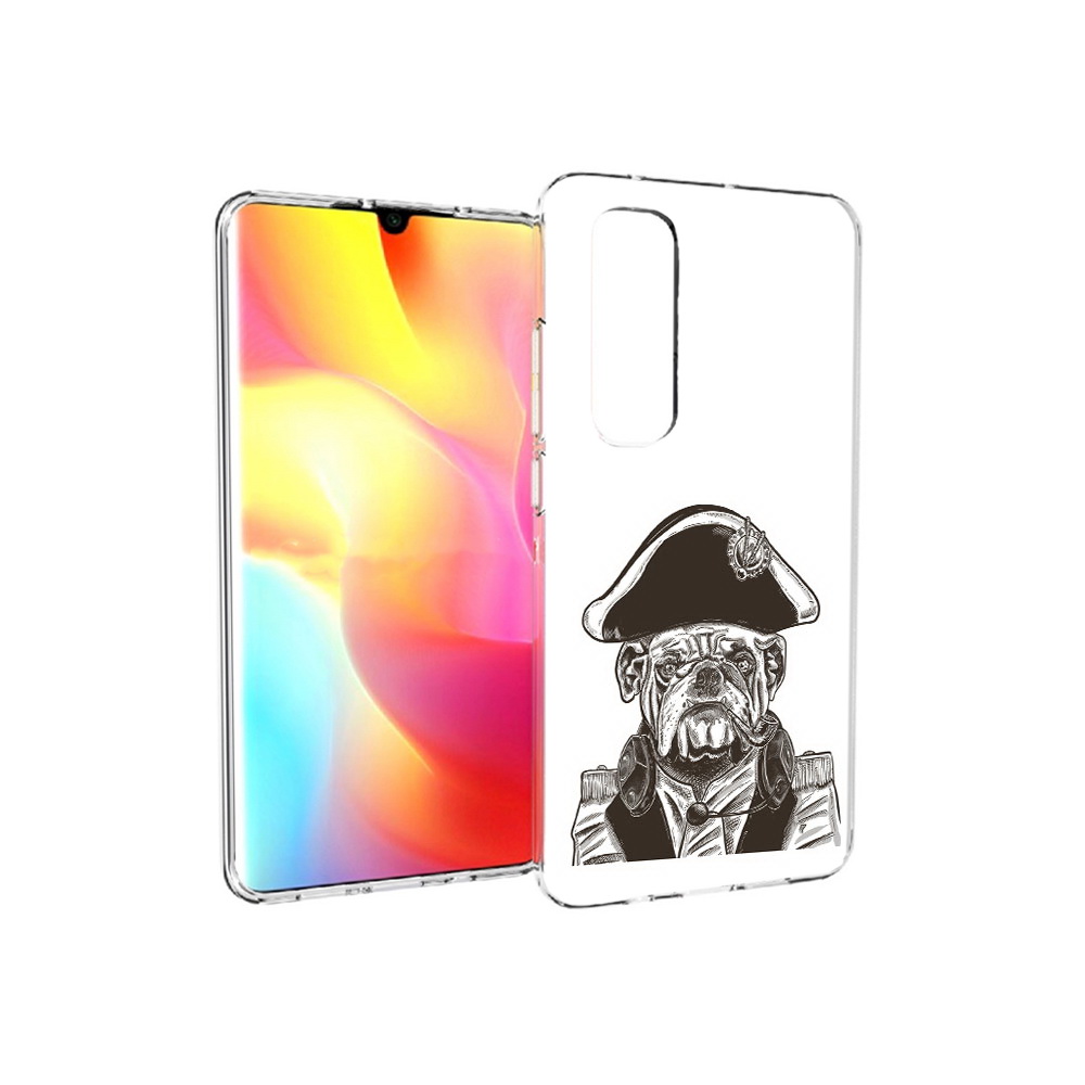 

Чехол MyPads Tocco для Xiaomi Mi Note 10 Lite мопс генерал (PT149714.254.483), Прозрачный, Tocco