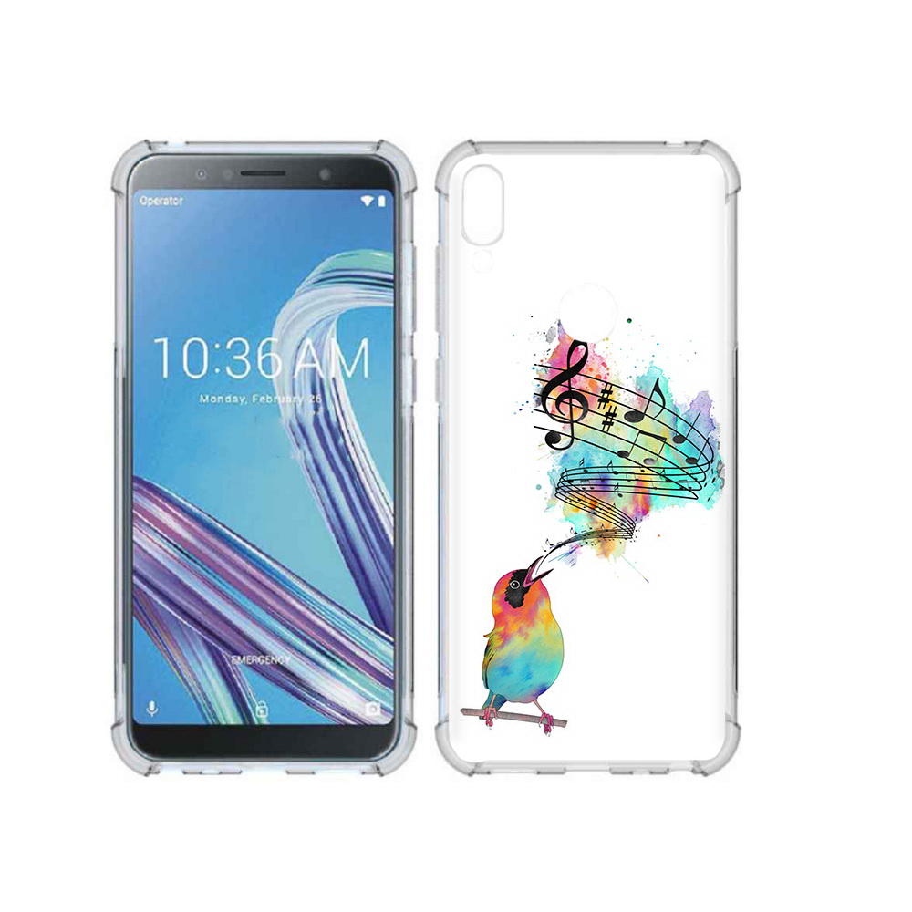 

Чехол MyPads Tocco для Asus ZenFone Max Pro (ZB602KL) певчая птичка, Прозрачный, Tocco