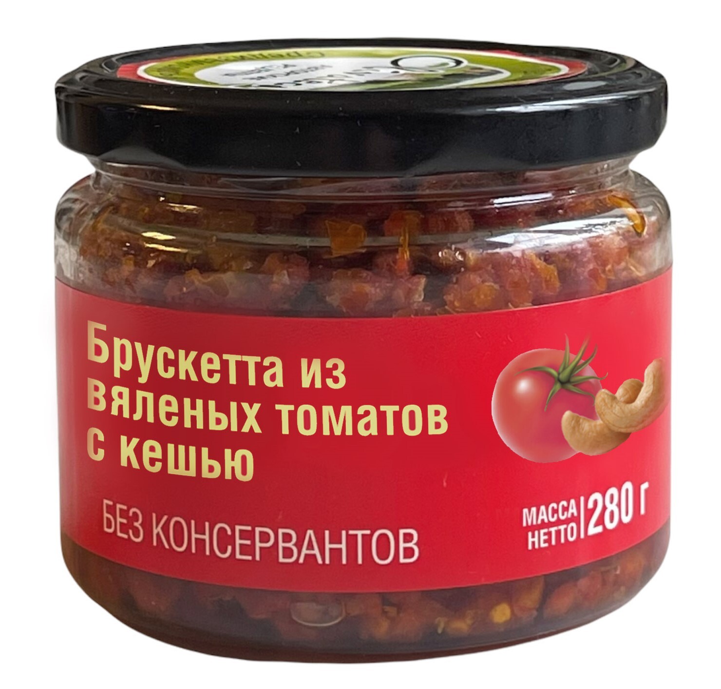 Закуска Брускетта Olivateca из Вяленых томатов с кешью 280г