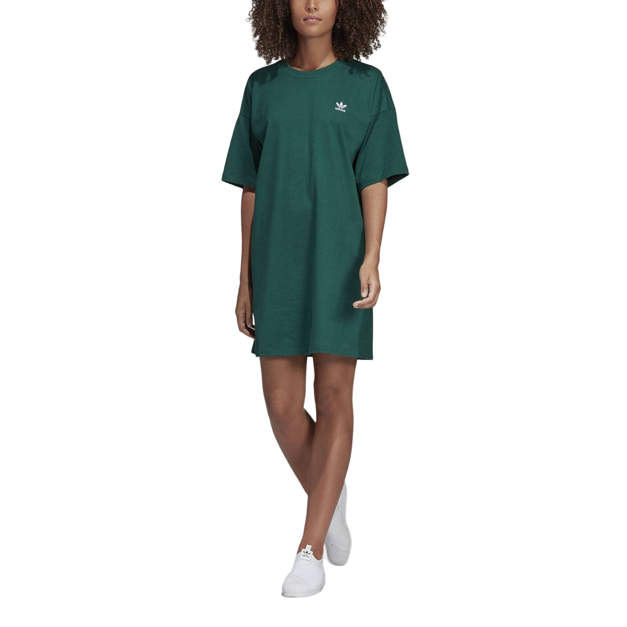 Платье женское Adidas Originals Trefoil Dress HA4720 зеленое 40 EU