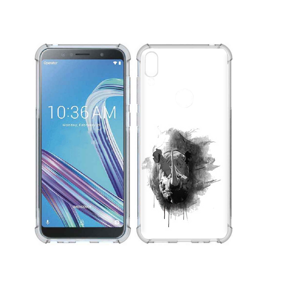 

Чехол MyPads Tocco для Asus ZenFone Max Pro (ZB602KL) носорог, Прозрачный, Tocco