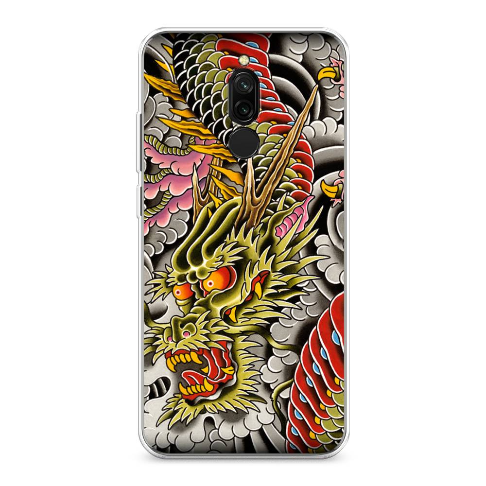 

Чехол для Xiaomi Redmi 8 "Японский дракон", Желтый;розовый;красный, 37150-4