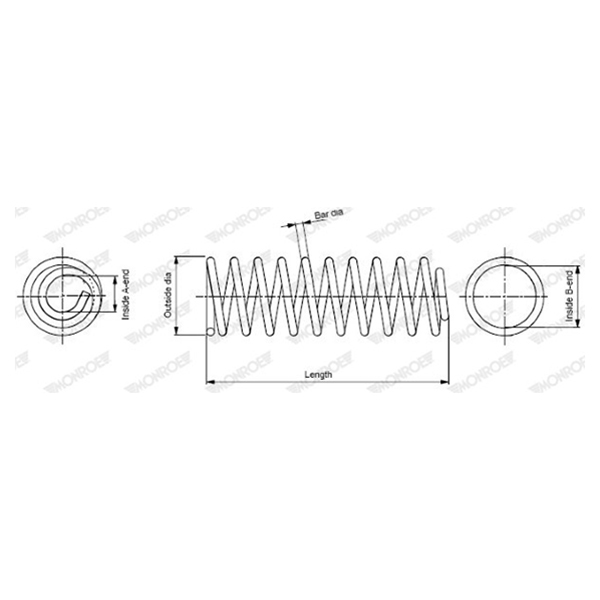 

Пружина подвески передн RENAULT: MEGANE Scenic 1.4/1.6 97-99, SCENIC 1.4/1.6/1.8 99-03