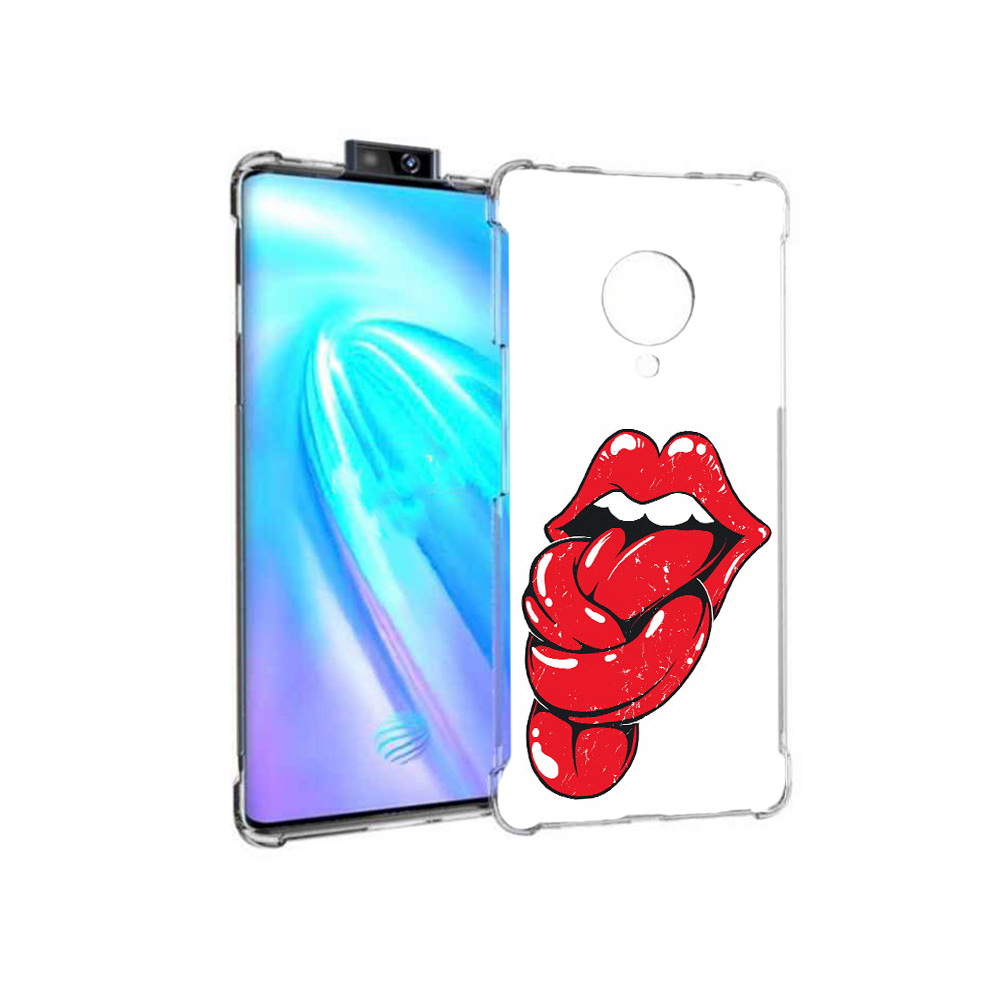

Чехол MyPads Tocco для Vivo NEX 3 яркие губы с языком (PT136035.381.705), Прозрачный, Tocco