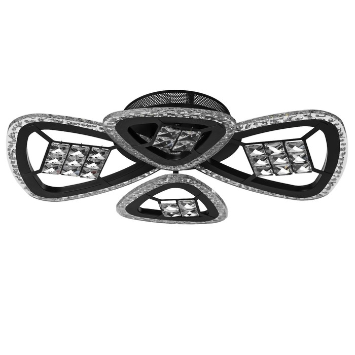 

Люстра с ПДУ 1531/4BK LED 84Вт 3000-6000К диммер черный 57х10 см