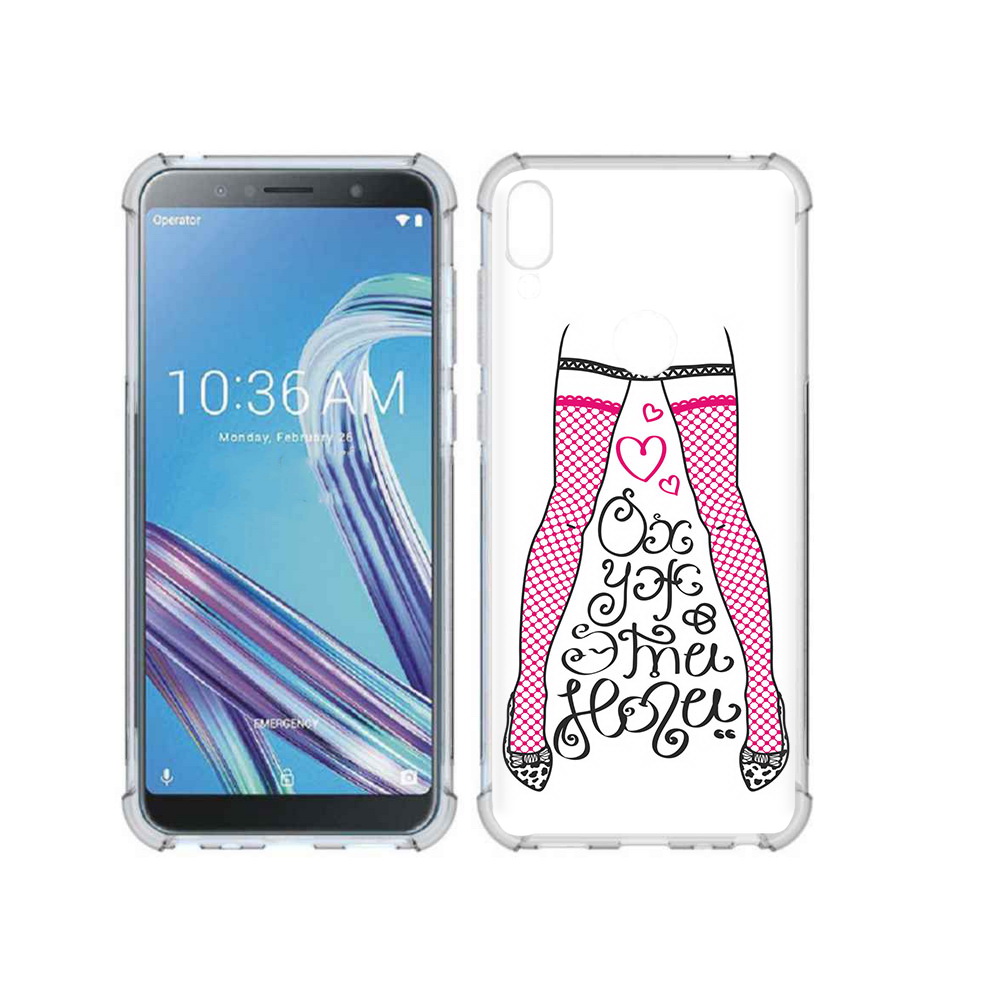 Чехол MyPads Tocco для Asus ZenFone Max Pro (ZB602KL) нарисованные ноги в чулках