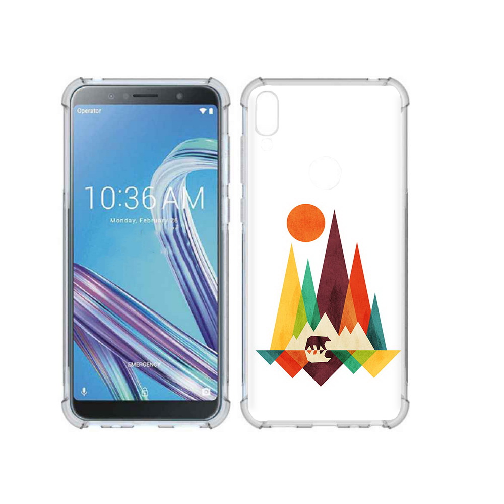 

Чехол MyPads Tocco для Asus ZenFone Max Pro (ZB602KL) нарисованные горы с медведем, Прозрачный, Tocco