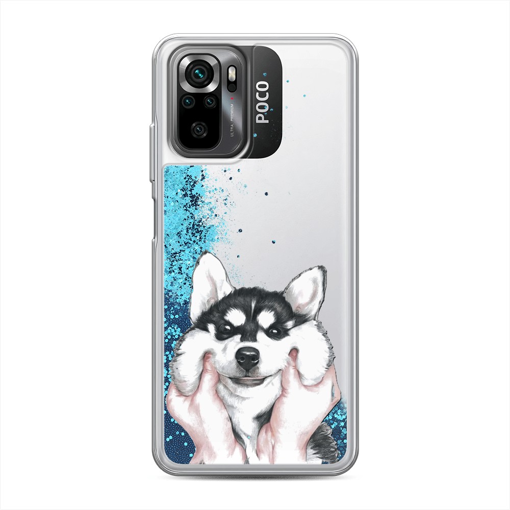 

Чехол Awog на Xiaomi Redmi Note 10/ Redmi Note 10S/ Poco M5s "Щечки хаски", Серый, 316293-1
