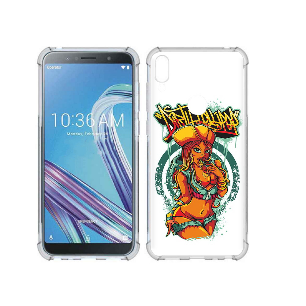 Чехол MyPads Tocco для Asus ZenFone Max Pro (ZB602KL) нарисованная девушка комикс