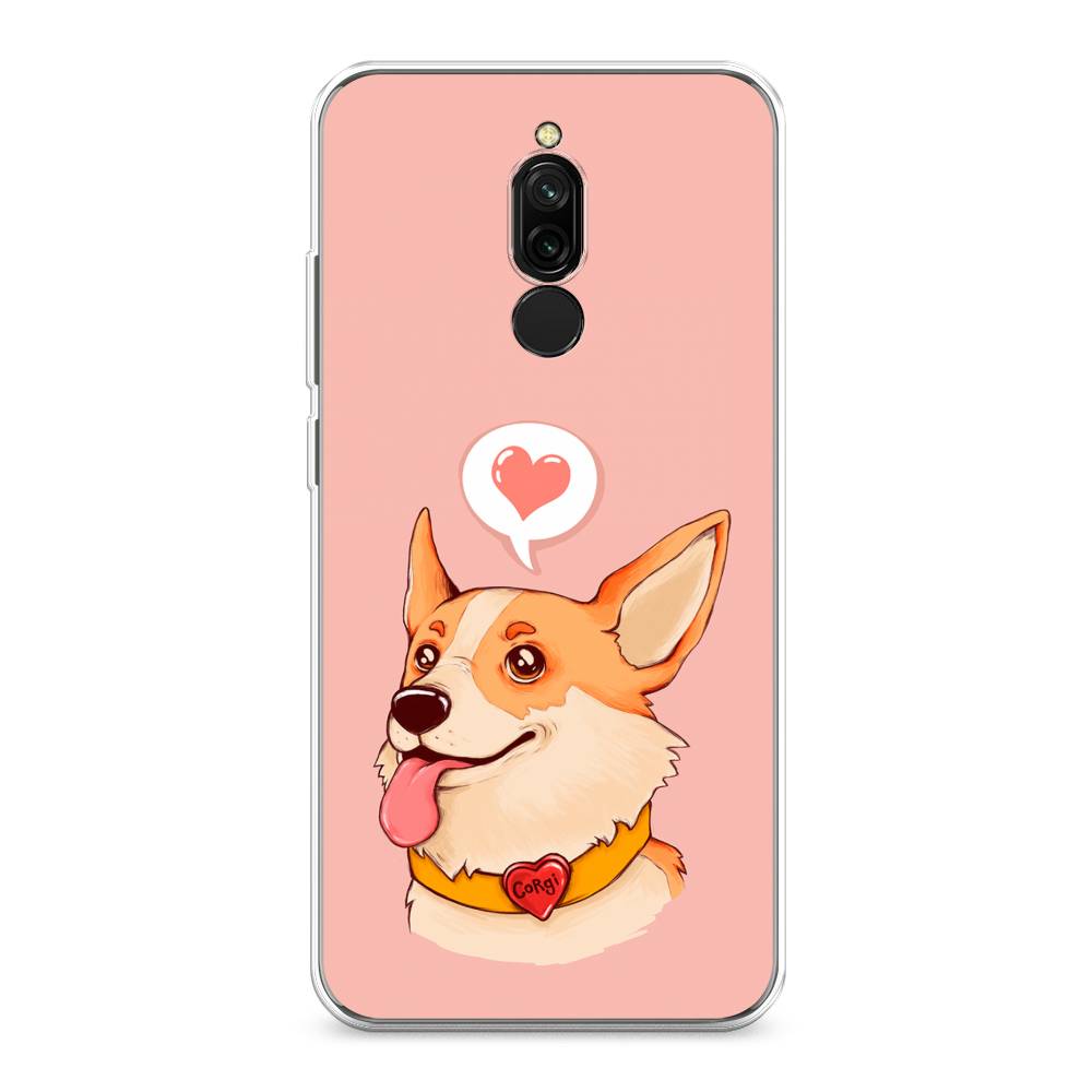 

Чехол для Xiaomi Redmi 8 "Корги язык", Розовый;коричневый, 37150-1