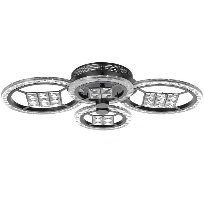 

Люстра с ПДУ 1529/4BK LED 80Вт 3000-6000К диммер черный 60х10 см